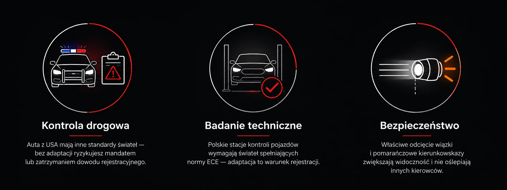 Dlaczego adaptacja świateł jest ważna: kontrola drogowa, badanie techniczne, bezpieczeństwo