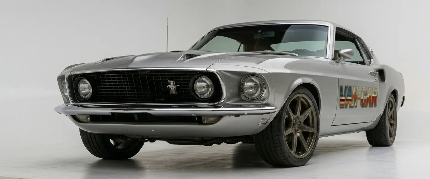 Ford Mustang Boss 429 z wyłączonymi światłami
